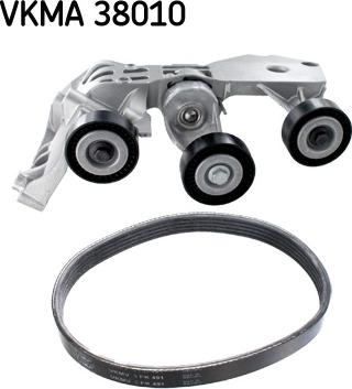 SKF VKMA 38010 - V-Ribbed Belt Set autospares.lv