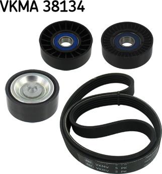 SKF VKMA 38134 - V-Ribbed Belt Set autospares.lv