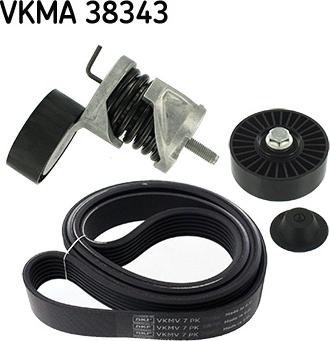 SKF VKMA 38343 - V-Ribbed Belt Set autospares.lv
