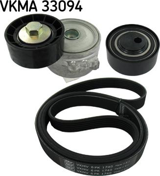 SKF VKMA 33094 - V-Ribbed Belt Set autospares.lv