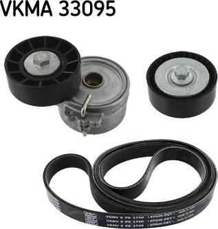 SKF VKMA 33095 - V-Ribbed Belt Set autospares.lv