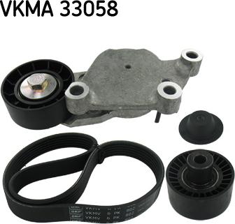 SKF VKMA 33058 - V-Ribbed Belt Set autospares.lv