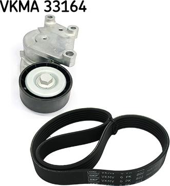 SKF VKMA 33164 - V-Ribbed Belt Set autospares.lv