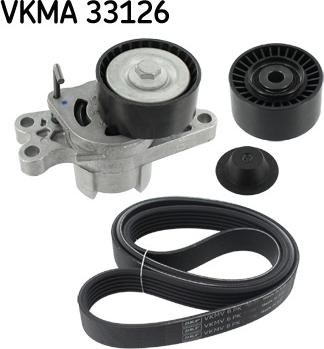 SKF VKMA 33126 - V-Ribbed Belt Set autospares.lv