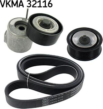 SKF VKMA 32116 - V-Ribbed Belt Set autospares.lv