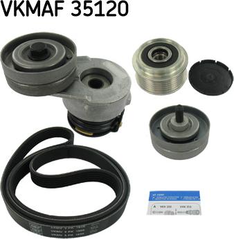 SKF VKMAF 35120 - V-Ribbed Belt Set autospares.lv