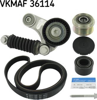 SKF VKMAF 36114 - V-Ribbed Belt Set autospares.lv