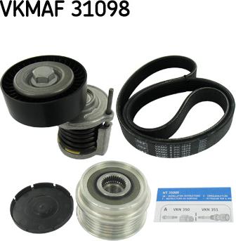 SKF VKMAF 31098 - V-Ribbed Belt Set autospares.lv