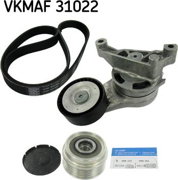 SKF VKMAF 31022 - V-Ribbed Belt Set autospares.lv