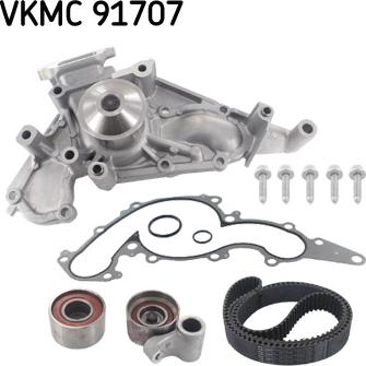 SKF VKMC 91707 - Water Pump & Timing Belt Set autospares.lv