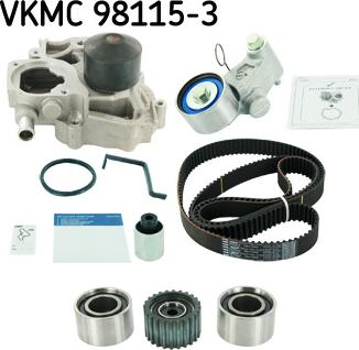 SKF VKMC 98115-3 - Water Pump & Timing Belt Set autospares.lv
