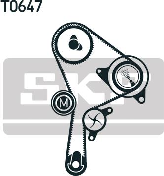 SKF VKMC 06127 - Water Pump & Timing Belt Set autospares.lv