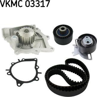 SKF VKMC 03317 - Water Pump & Timing Belt Set autospares.lv