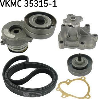 SKF VKMC 35315-1 - Water Pump + V-Ribbed Belt Set autospares.lv