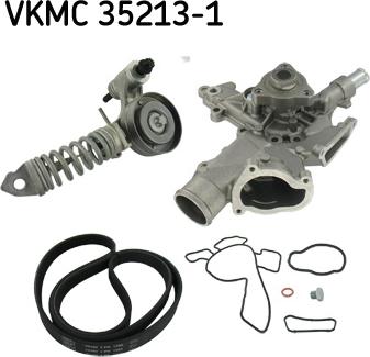 SKF VKMC 35213-1 - Water Pump + V-Ribbed Belt Set autospares.lv