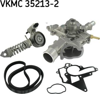 SKF VKMC 35213-2 - Water Pump + V-Ribbed Belt Set autospares.lv
