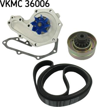 SKF VKMC 36006 - Water Pump + V-Ribbed Belt Set autospares.lv