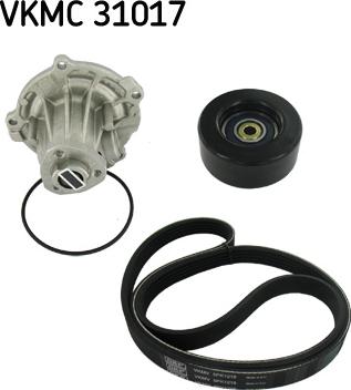 SKF VKMC 31017 - Water Pump + V-Ribbed Belt Set autospares.lv