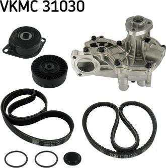 SKF VKMC 31030 - Water Pump + V-Ribbed Belt Set autospares.lv
