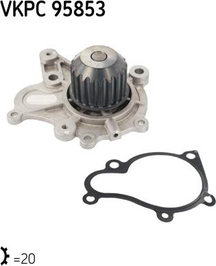 SKF VKPC 95853 - Water Pump autospares.lv