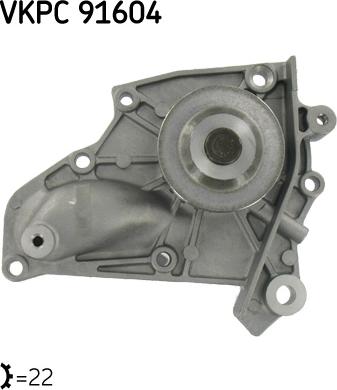 SKF VKPC 91604 - Water Pump autospares.lv