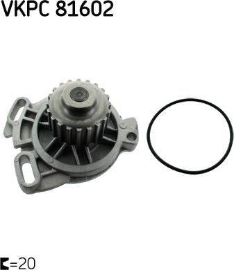 SKF VKPC 81602 - Water Pump autospares.lv