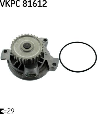 SKF VKPC 81612 - Water Pump autospares.lv