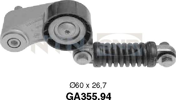 SNR GA355.94 - Pulley, v-ribbed belt autospares.lv