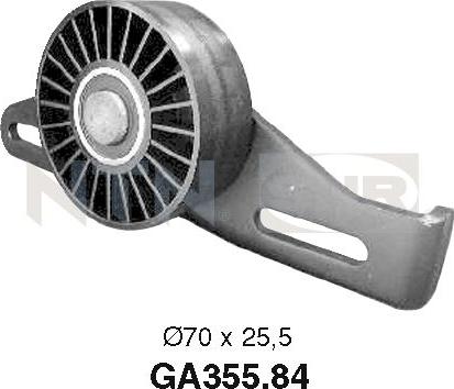 SNR GA355.84 - Pulley, v-ribbed belt autospares.lv