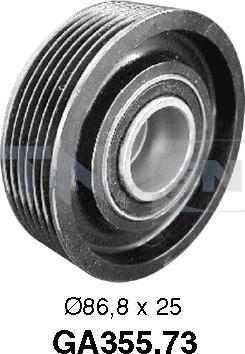 SNR GA355.73 - Pulley, v-ribbed belt autospares.lv