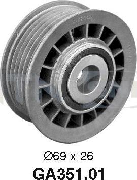 SNR GA351.01 - Pulley, v-ribbed belt autospares.lv