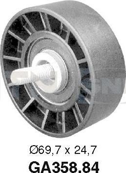 SNR GA358.84 - Pulley, v-ribbed belt autospares.lv
