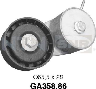 SNR GA358.86 - Pulley, v-ribbed belt autospares.lv