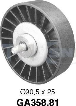 SNR GA358.81 - Pulley, v-ribbed belt autospares.lv