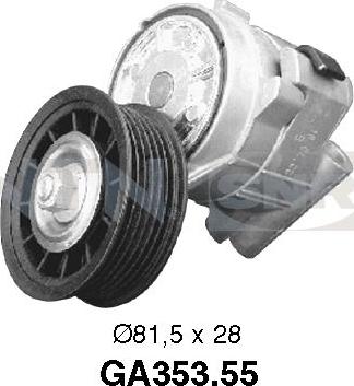 SNR GA353.55 - Pulley, v-ribbed belt autospares.lv