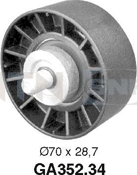 SNR GA352.34 - Pulley, v-ribbed belt autospares.lv