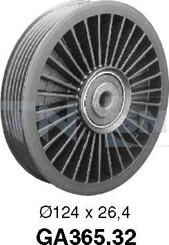 SNR GA365.32 - Pulley, v-ribbed belt autospares.lv