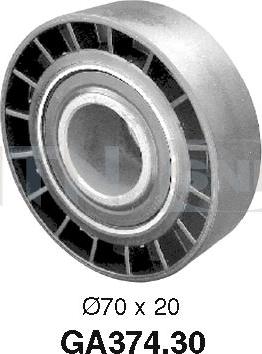 SNR GA374.30 - Pulley, v-ribbed belt autospares.lv