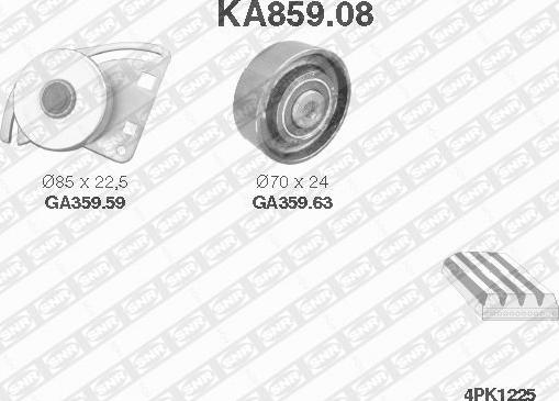 SNR KA859.08 - V-Ribbed Belt Set autospares.lv