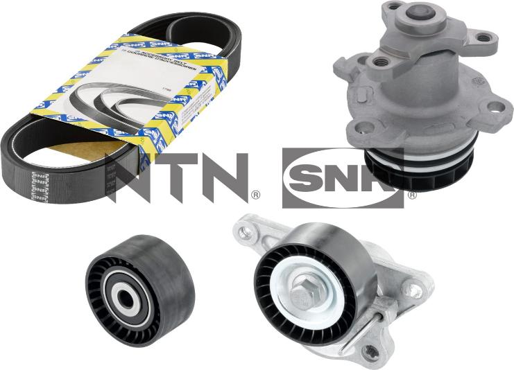 SNR KAP855.180 - Water Pump + V-Ribbed Belt Set autospares.lv