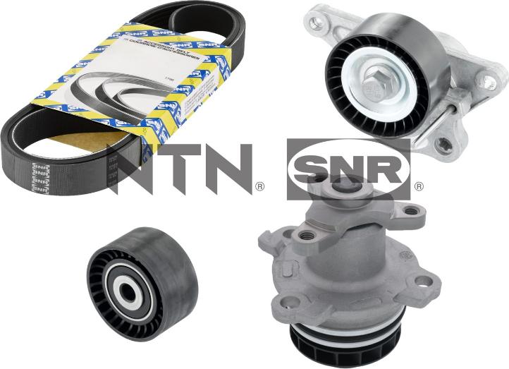 SNR KAP855.240 - Water Pump + V-Ribbed Belt Set autospares.lv