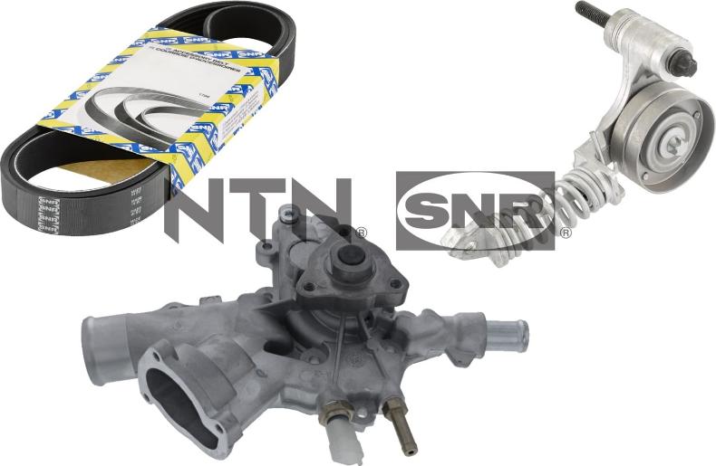 SNR KAP853.020 - Water Pump + V-Ribbed Belt Set autospares.lv