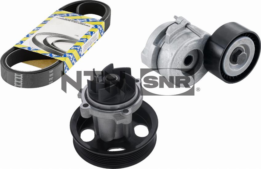 SNR KAP853.110 - Water Pump + V-Ribbed Belt Set autospares.lv