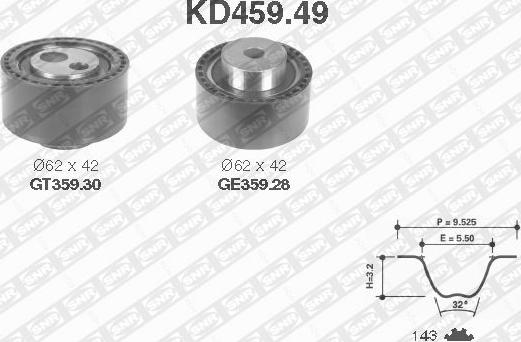 SNR KD459.49 - Timing Belt Set autospares.lv