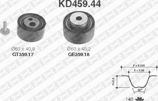 SNR KD459.44 - Timing Belt Set autospares.lv