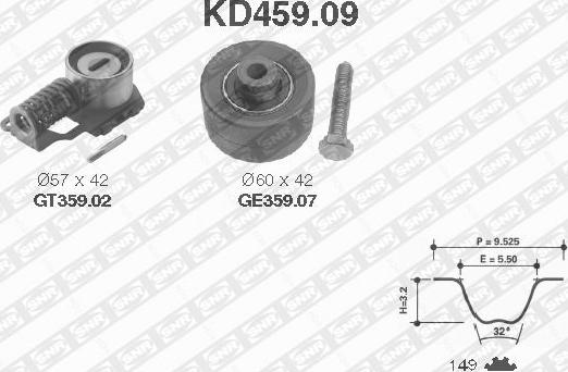 SNR KD459.09 - Timing Belt Set autospares.lv