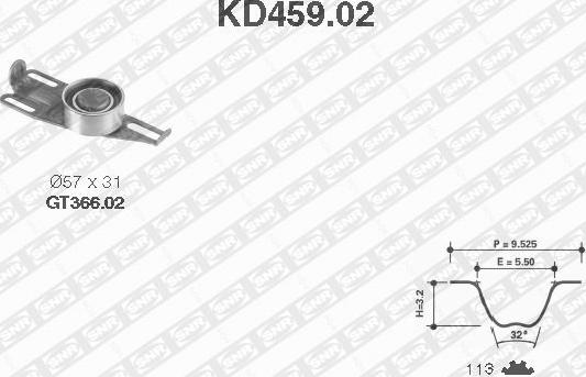 SNR KD459.02 - Timing Belt Set autospares.lv