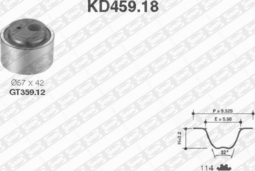 SNR KD459.18 - Timing Belt Set autospares.lv