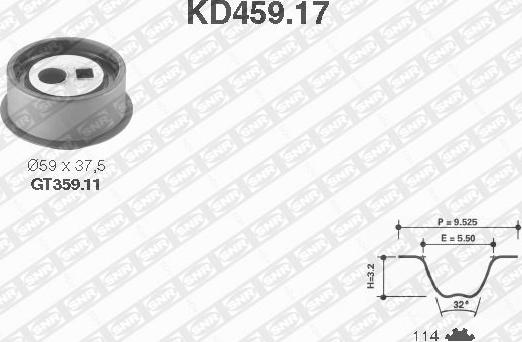 SNR KD459.17 - Timing Belt Set autospares.lv