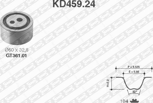 SNR KD459.24 - Timing Belt Set autospares.lv